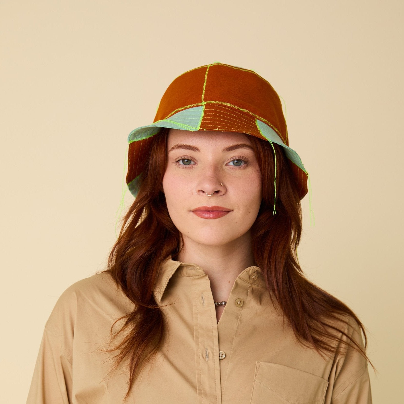 Sample Sale - A x F: Color-Blocked Bucket Hat, "Sunset"