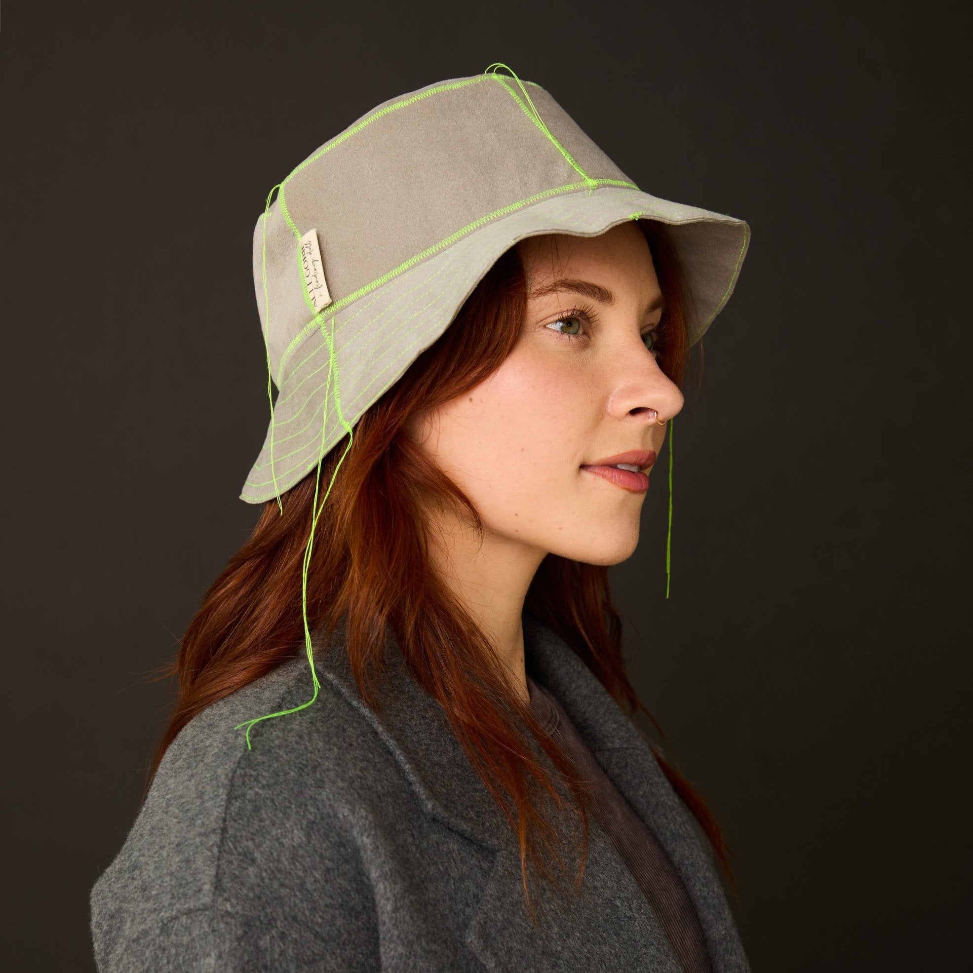 Sample Sale - A x F: Color-Blocked Bucket Hat, Misty Winter