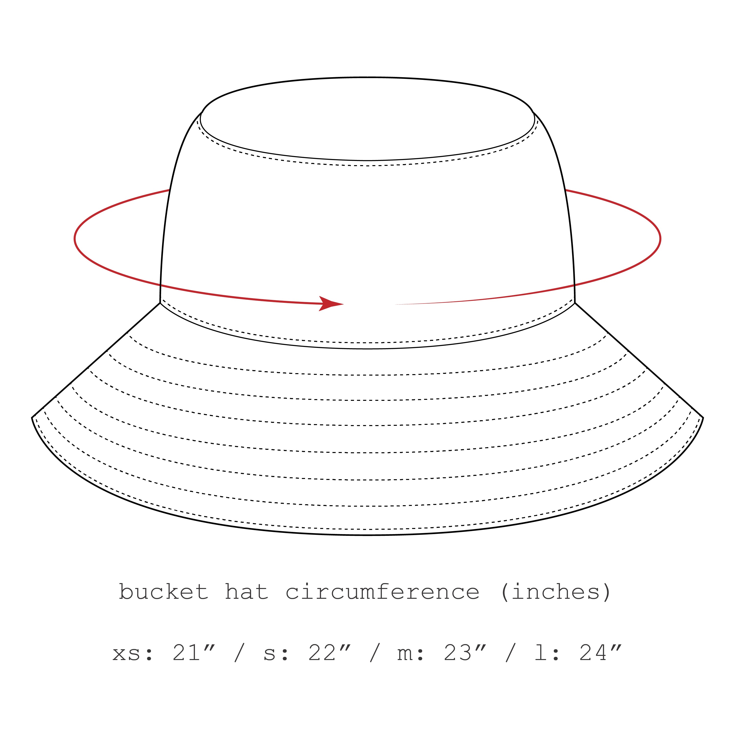 Allegorie bucket hat size