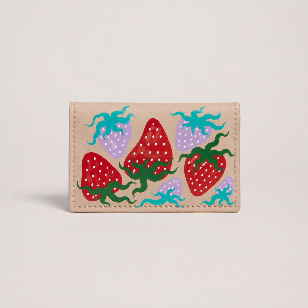 "Strawberry" - Gala Bifold Cardholder (Pink / Grey)
