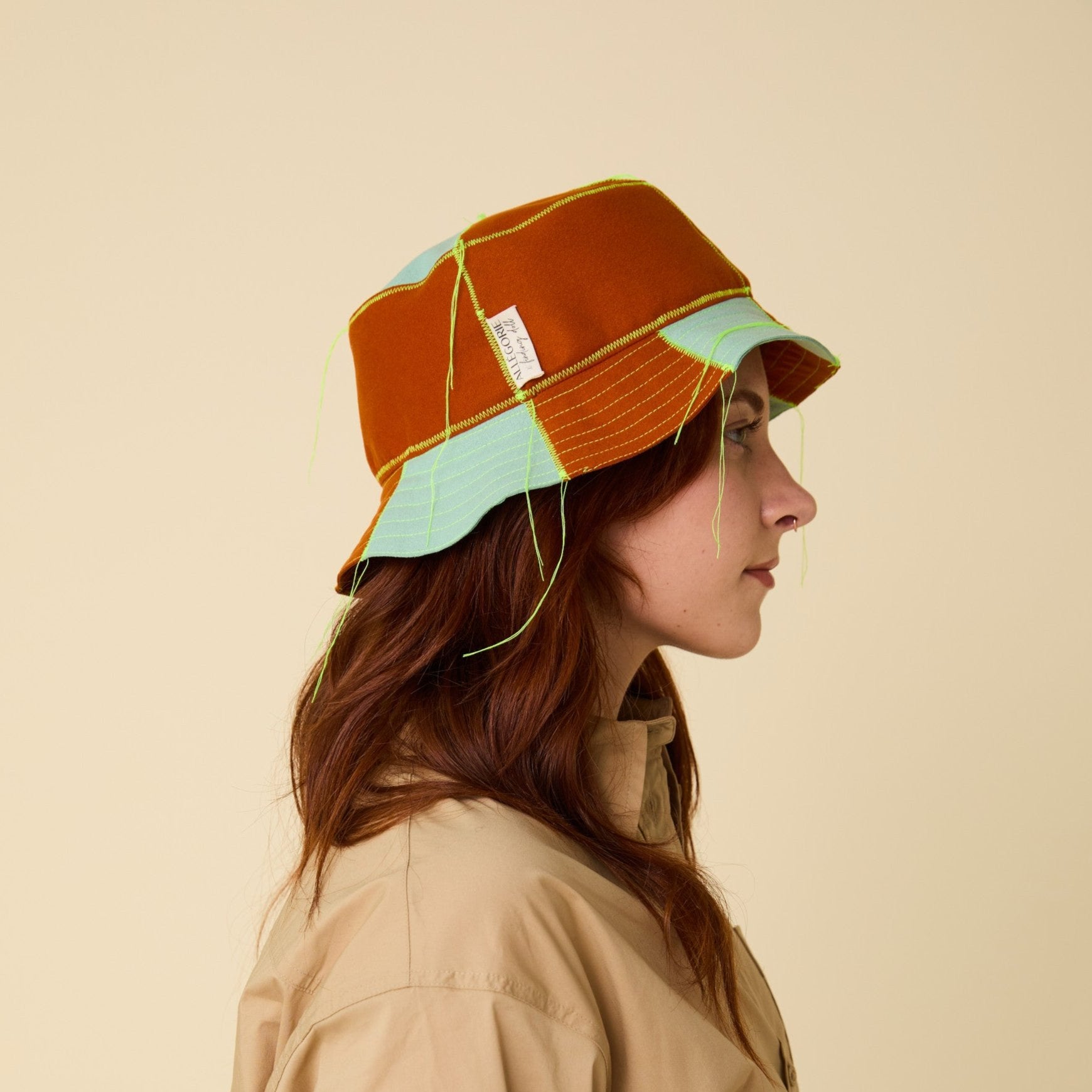 A x F: Color-Blocked Bucket Hat, "Sunset"