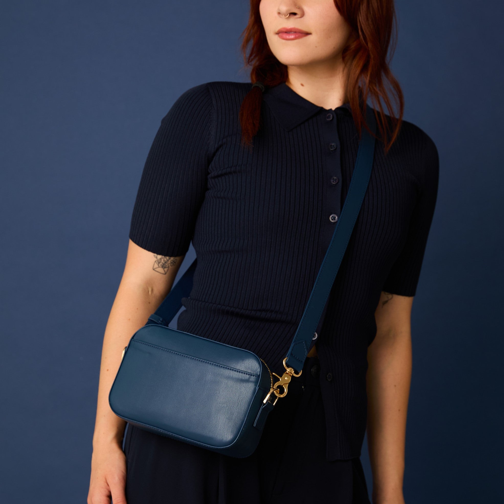 Gala Crossbody Camera Bag (Navy)