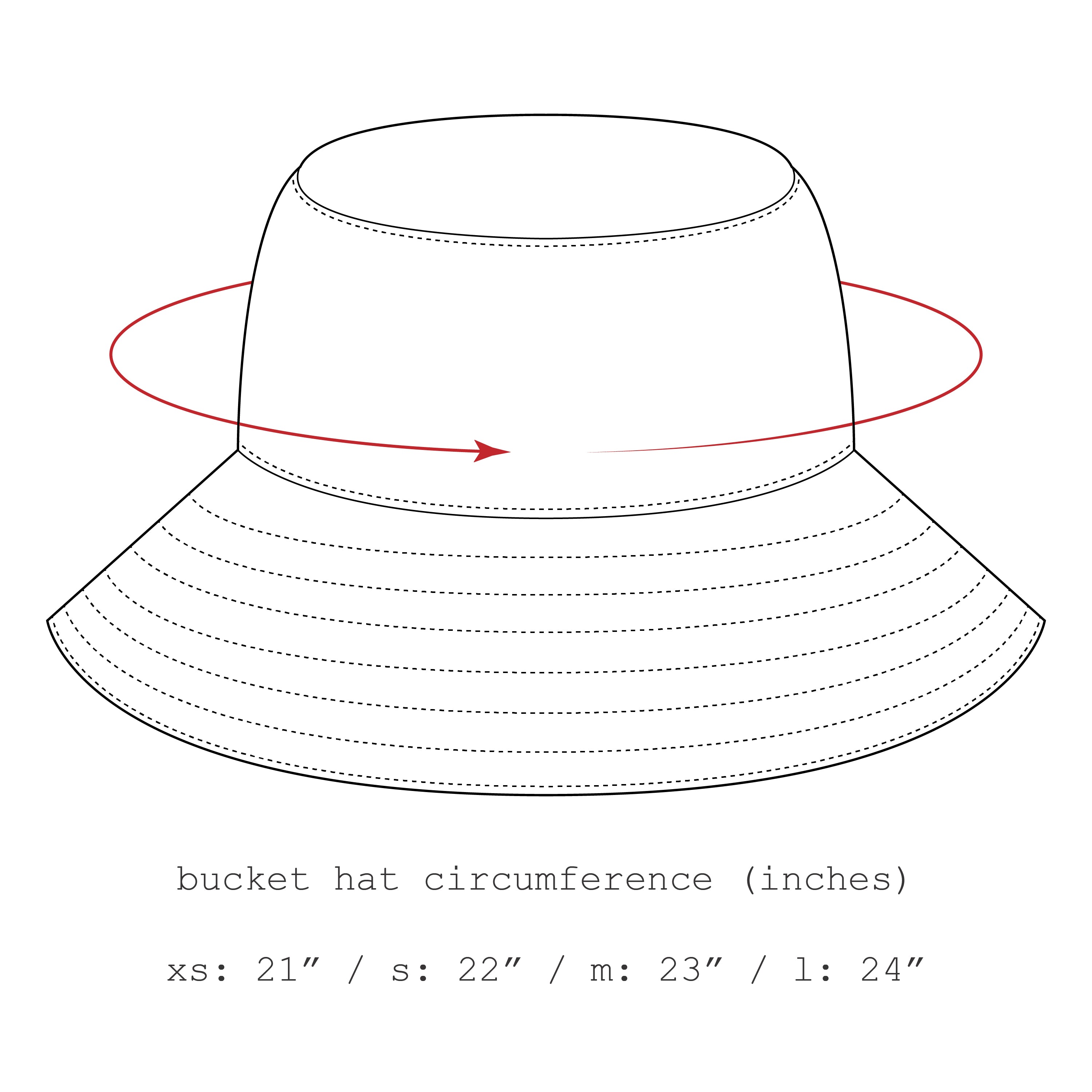 Allegorie bucket hat size 