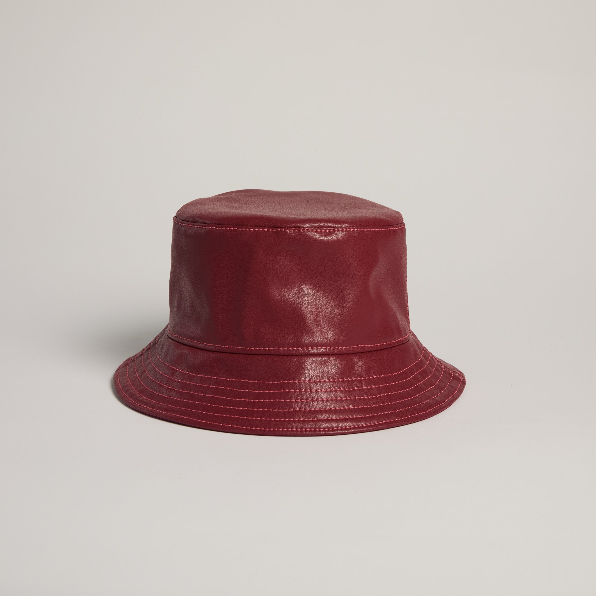 Apple leather Wine bucket hat