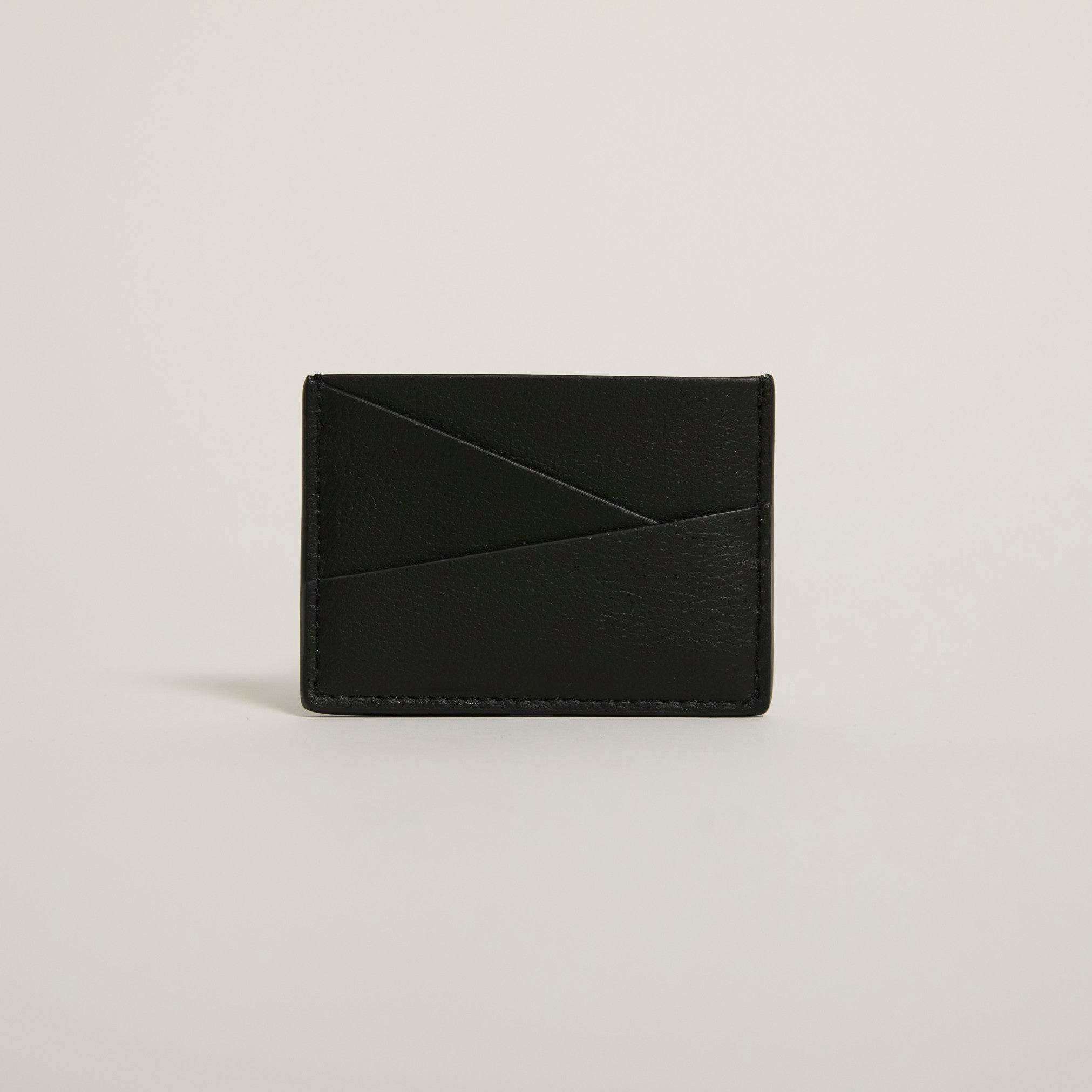 black cardholder zig zag apple vegan 