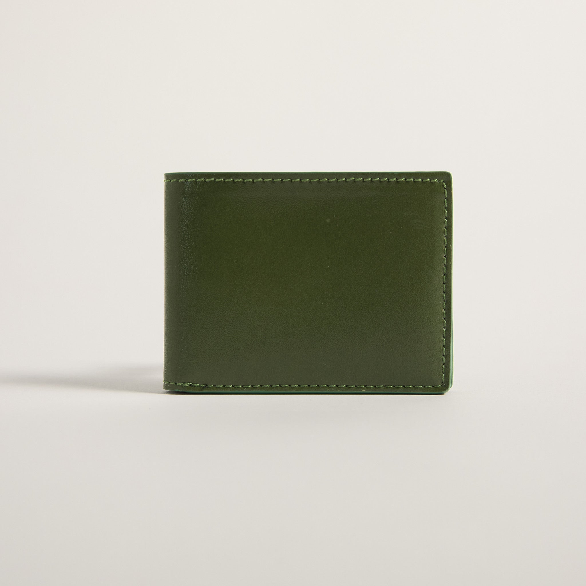 Green vegan cactus leather bifold wallet