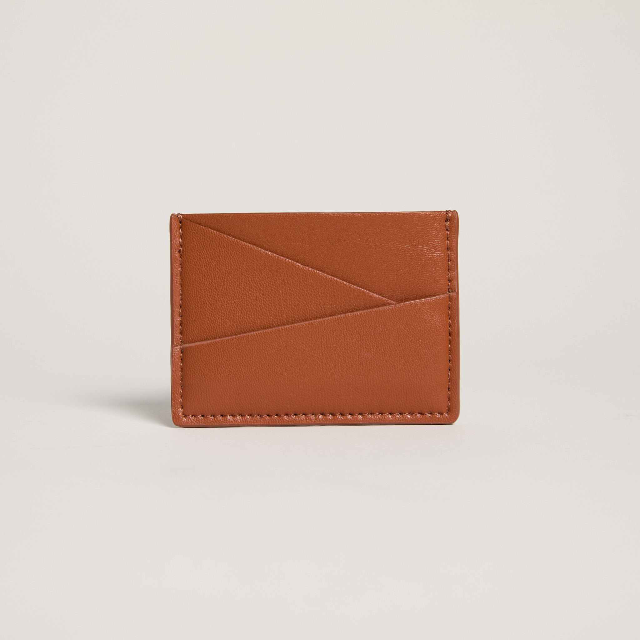 Brown gala puzzle vegan apple leather cardholder