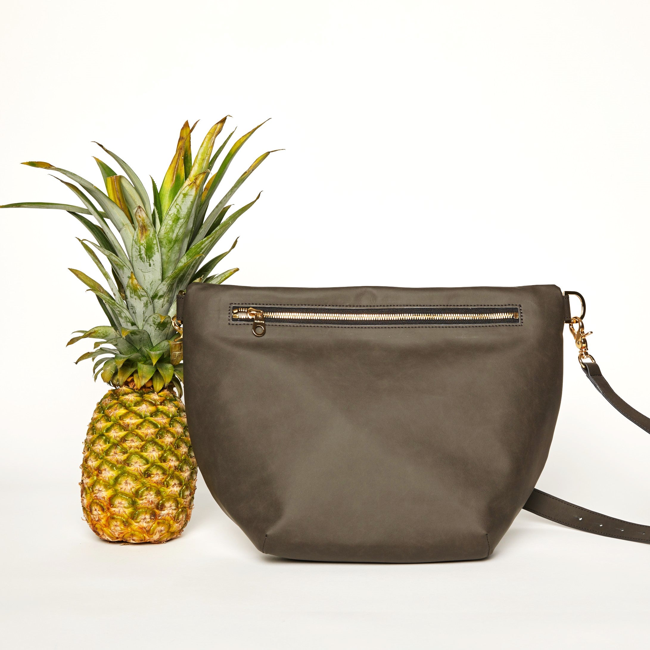 Pineapple Hobo Fanny Bag (Dark Grey)