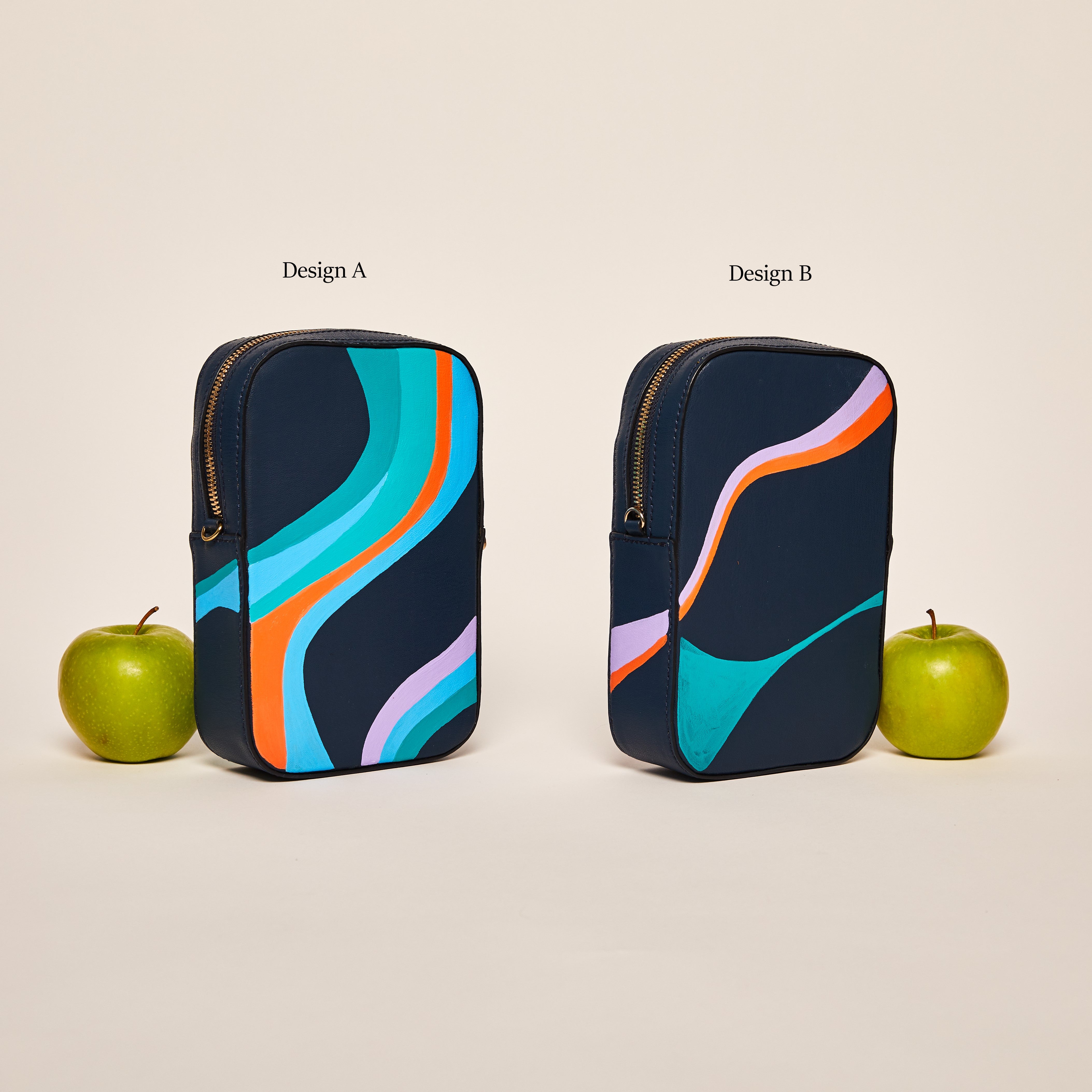 Allégorie X Nicole Steacy: "Flow" Crossbody Bag (Navy)