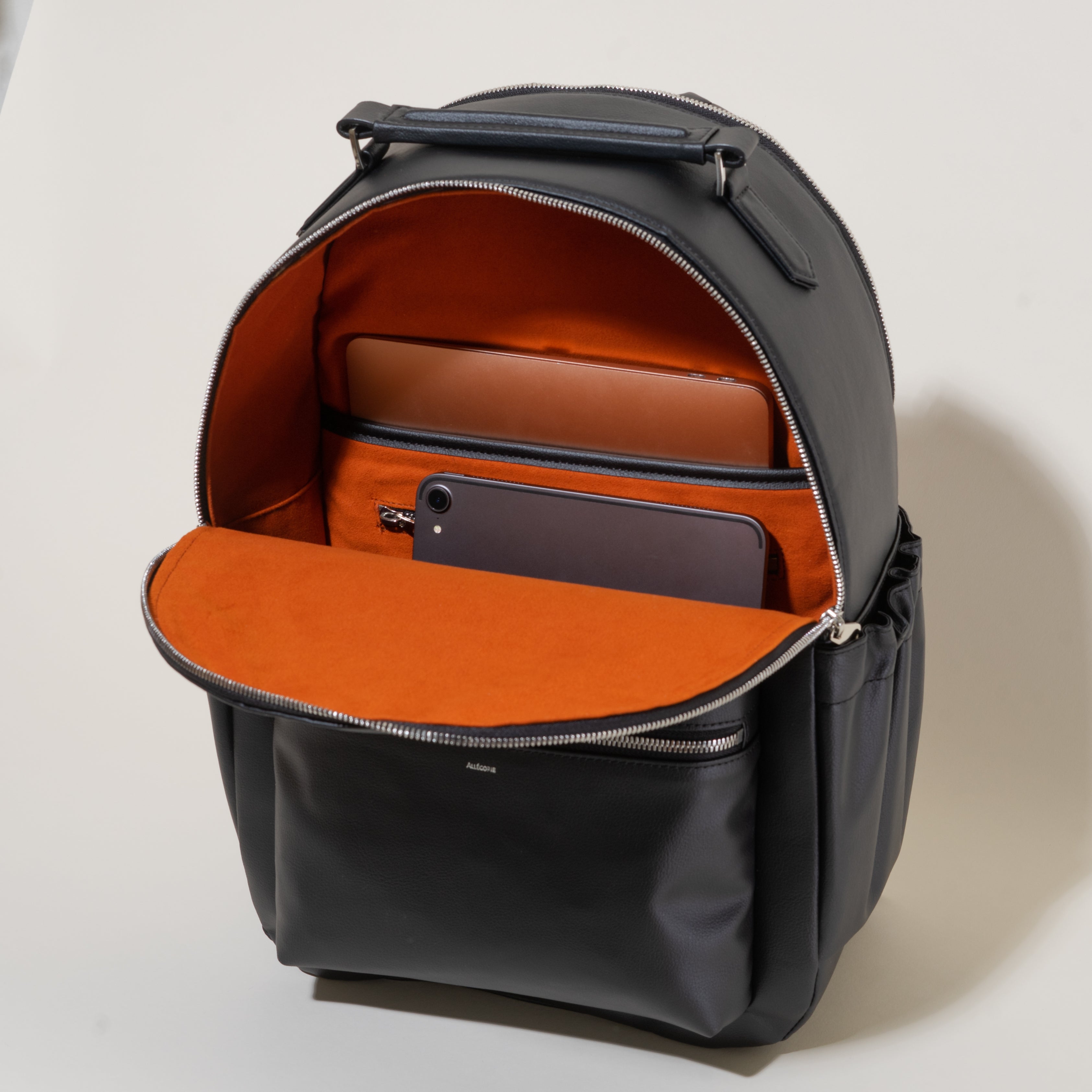 Allegorie Designs Apple Skin Backpack with Orange Lining