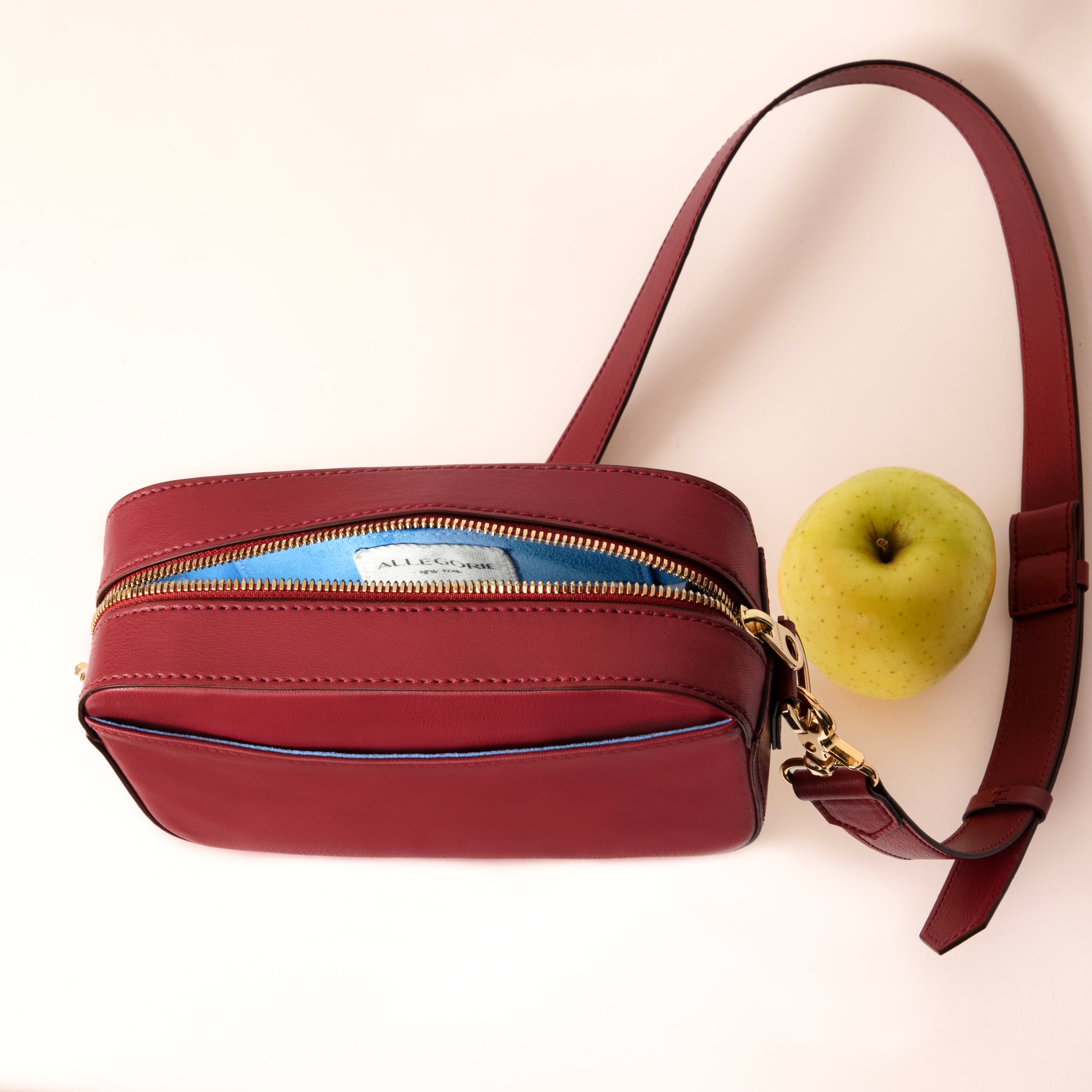 Gala Crossbody Camera Bag (Black)  Crafted from Natural Apple Peel –  Allégorie
