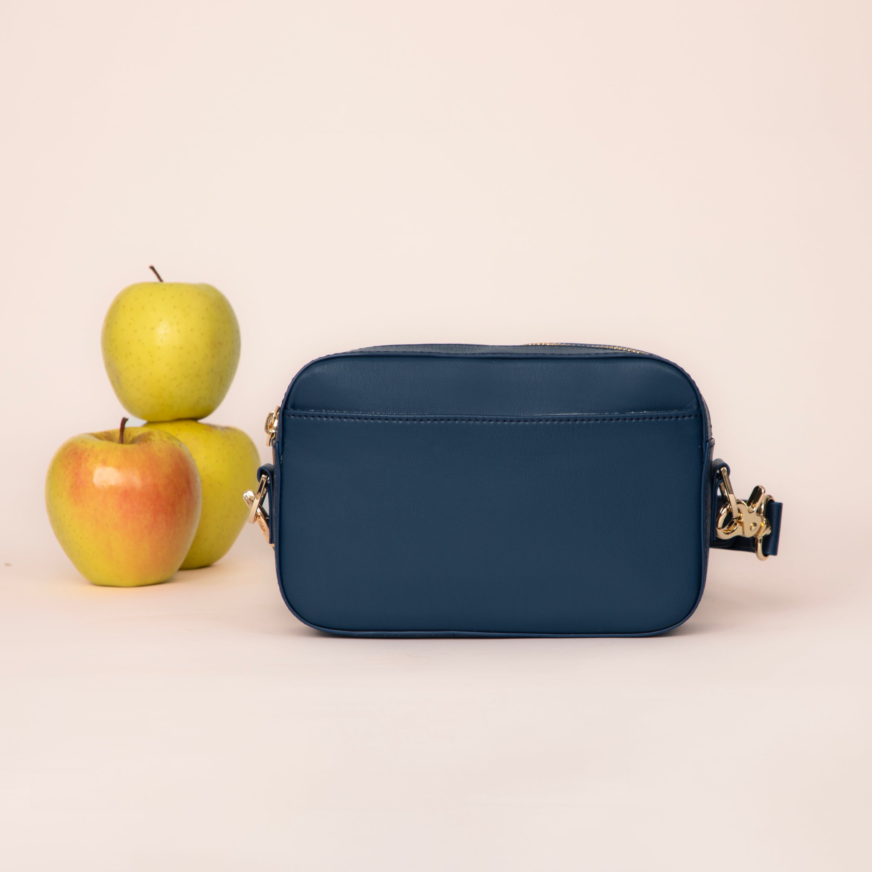 Gala Crossbody Camera Bag (Navy)  Crafted from Natural Apple Peel –  Allégorie